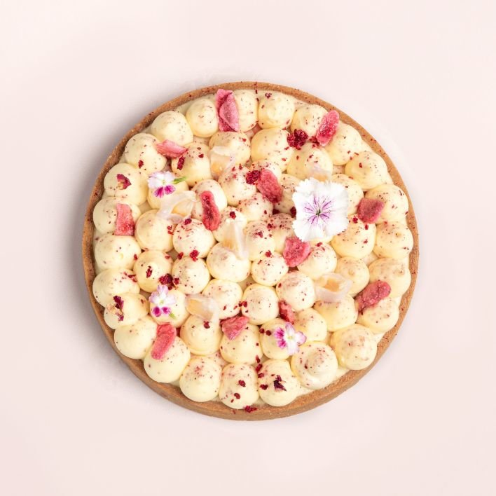 Lychee and Rose Tart