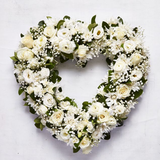 F01-Heart White (range $350-$400) *Multiple colours available*