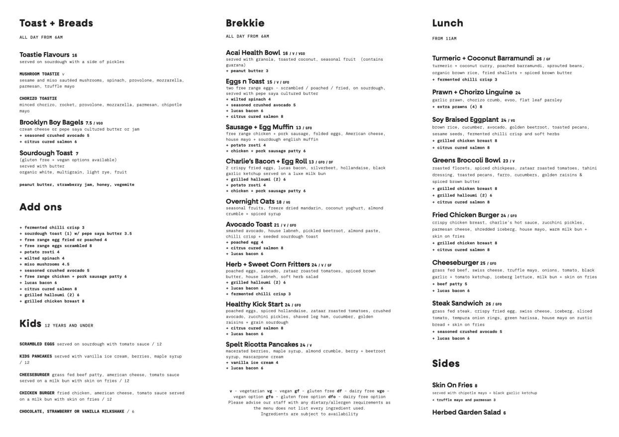 Caf Menu Cafe Menus