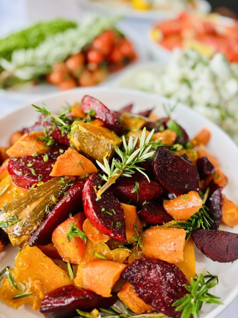 Christmas Roasted Beetroot and Pumpkin Salad