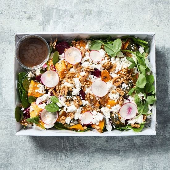 Salad - Spinach, Beetroot, Pumpkin, Feta + Walnut (Contains Nuts)