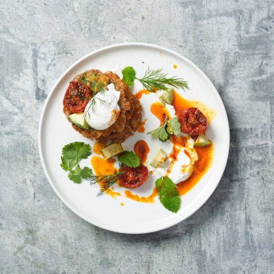 Herb + Sweet Corn Fritters (V)(Alc)