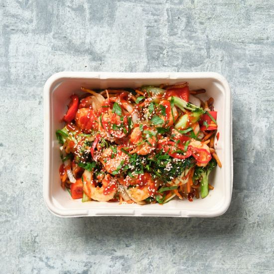 Individual Meals Hokkien Veggie Noodles + Protein (Dietary Options Available)