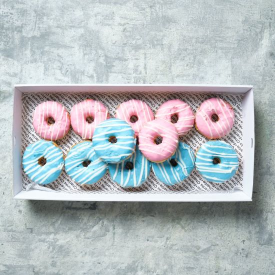 Baby Shower / Gender Reveal Donut Platter (Box of 12)