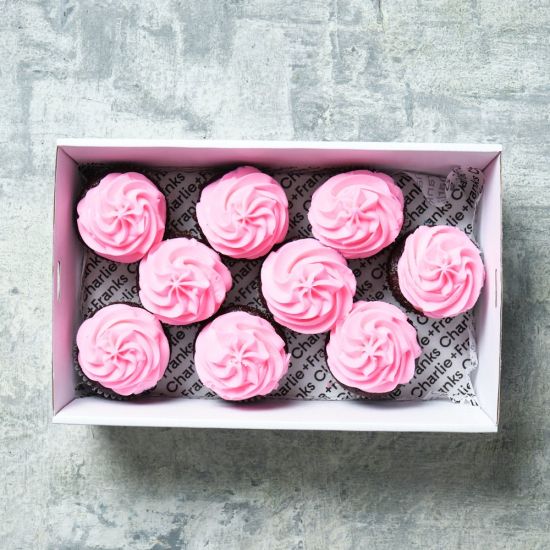 Baby Shower / Gender Reveal - Pink High Tea Cupcakes (Box of 9)