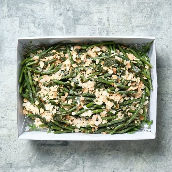 Thanksgiving - Green Beans with Almond Flakes + Garlic Butter