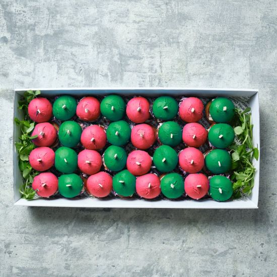 Christmas - Red/Green Sliders (20gm) (Box of 32)