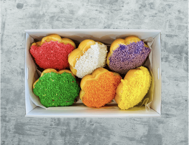 Diwali - Flower Sprinkle Donut Box (Box of 6)