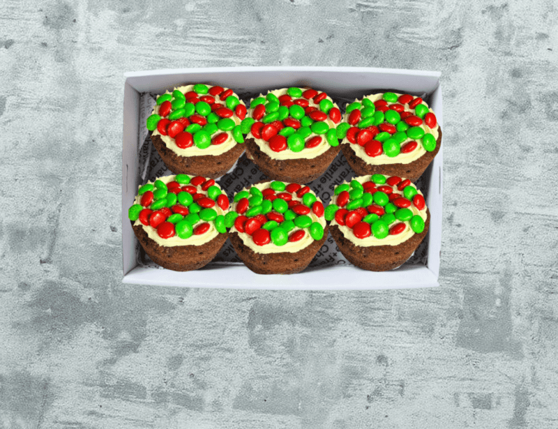 Christmas - M&M Brownie Cup (Box of 6) 