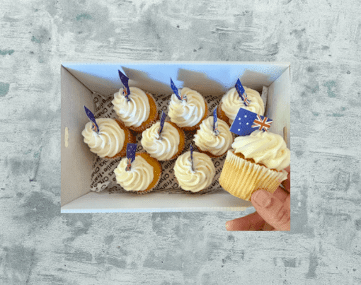 Australia Day - Australian Flag High Tea Cupcakes (Box of 9) 