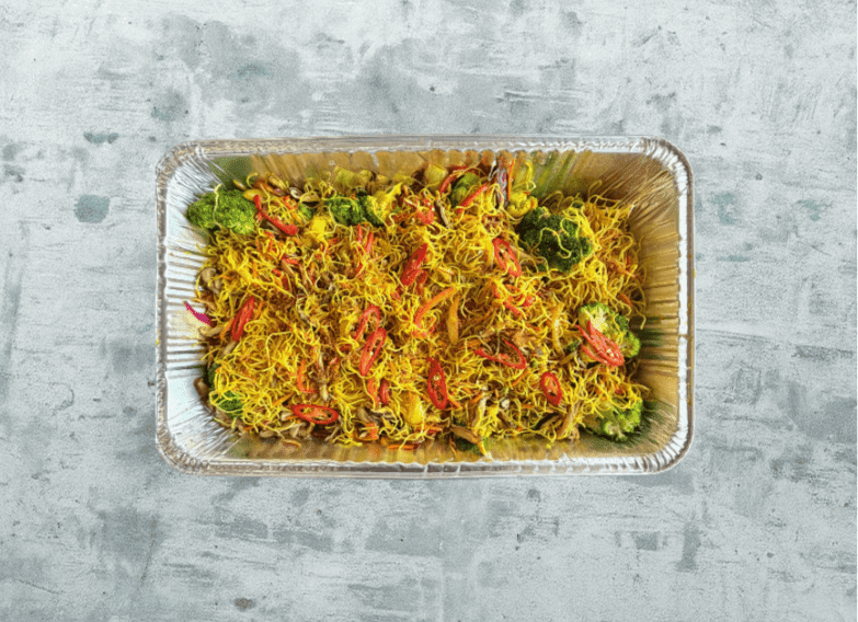 BUFFET - Stir Fry Veggie Singapore Noodles + Protein (Serves 10-15)