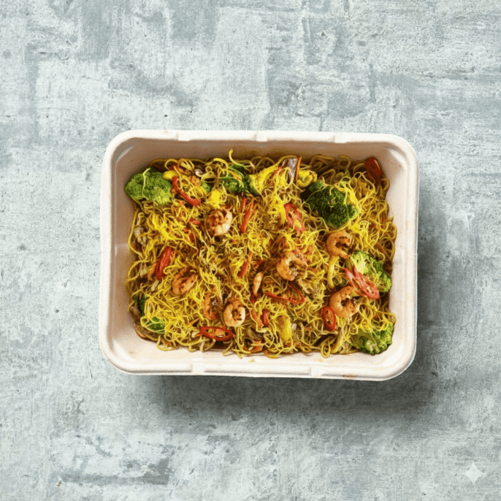 Individual Meals Veggie Singapore Noodles + Protein