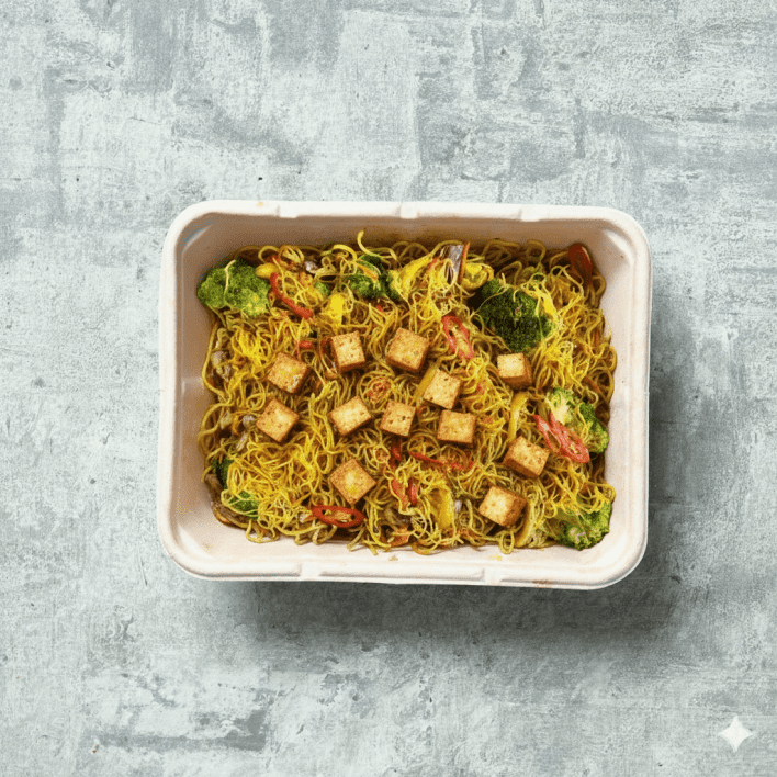 Individual Meals Veggie Singapore Noodles + Protein