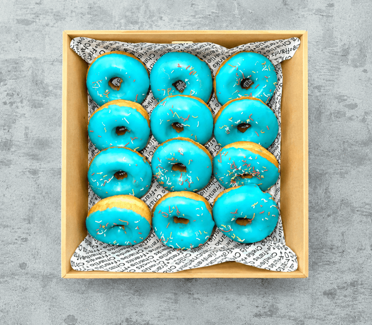 Blueberry + Rainbow Sprinkle Donuts (Box of 12)
