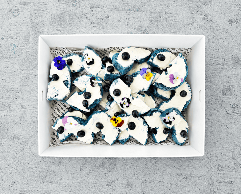 Wear It Purple - Blueberry Bagels + Cream Cheese (Box of 24 Halves)