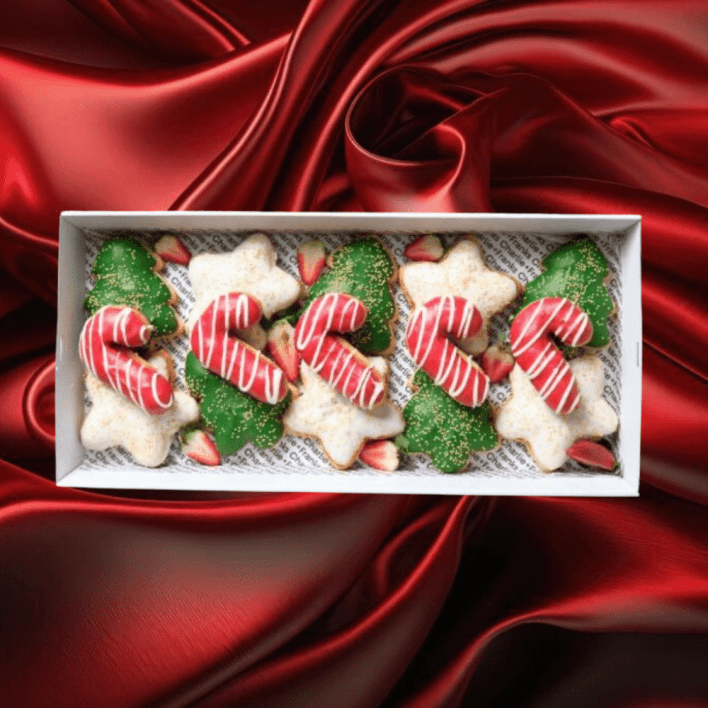CHRISTMAS IN JULY - Candy Cane, Star, Xmas Tree Donut Box (15 pieces)