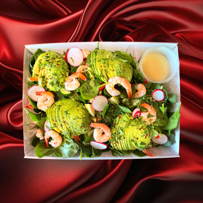 CHRISTMAS IN JULY - Festive Prawn, Avocado & Green Mango Salad (Serves 6-10)