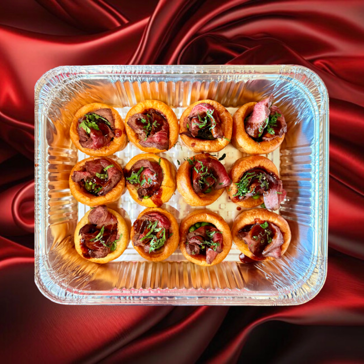 CHRISTMAS IN JULY - Mini Roast Beef Yorkshire Puddings (Box of 12)