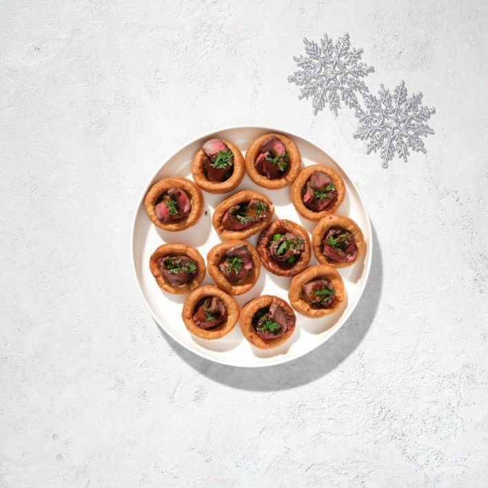 CHRISTMAS IN JULY - Mini Roast Beef Yorkshire Puddings (Box of 12)
