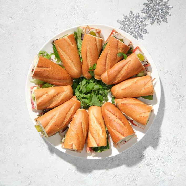 CHRISTMAS IN JULY - Turkey & Porchetta Mini Baguettes (Box of 12)