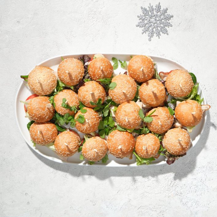 CHRISTMAS IN JULY - Turkey & Porchetta Mini Burger Sliders (Box of 20)