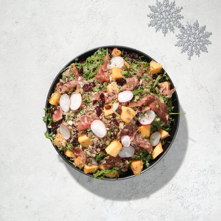 CHRISTMAS IN JULY - Festive Prosciutto, Melon & Ancient Grain Salad (Serves 6-10)
