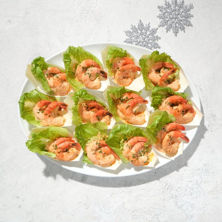 CHRISTMAS IN JULY - Canape - Prawn Cocktail Boats (Serves 12)