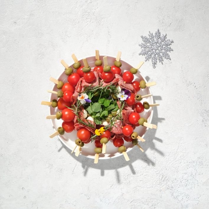 CHRISTMAS IN JULY - Wreath Style Antipasto Skewers (Box of 24)