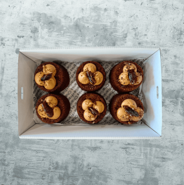 Thanksgiving - Date, Pecan & Espresso High tea Cakes (Box of 6)
