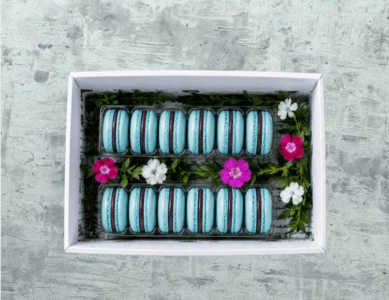 A Special Movember - Blueberry Macaron Platter (Box of 12) 