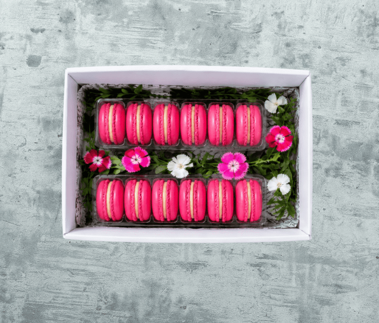 Baby Shower / Gender Reveal - Passionfruit Macaron Platter (Box of 12) 