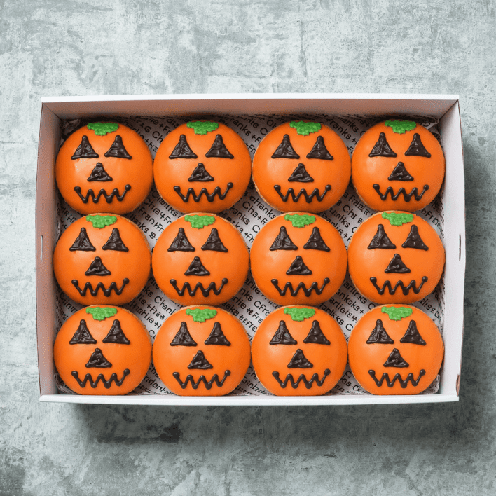 Halloween - Jack-O’-Lantern Jam-Filled Donuts (Box of 12)