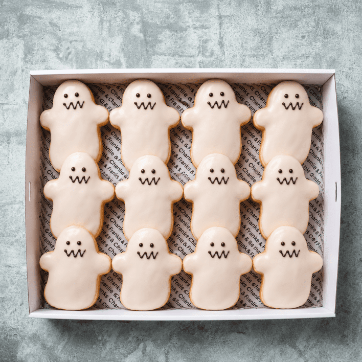 Halloween - Boo! Spooky Ghost Donuts (Box of 12)
