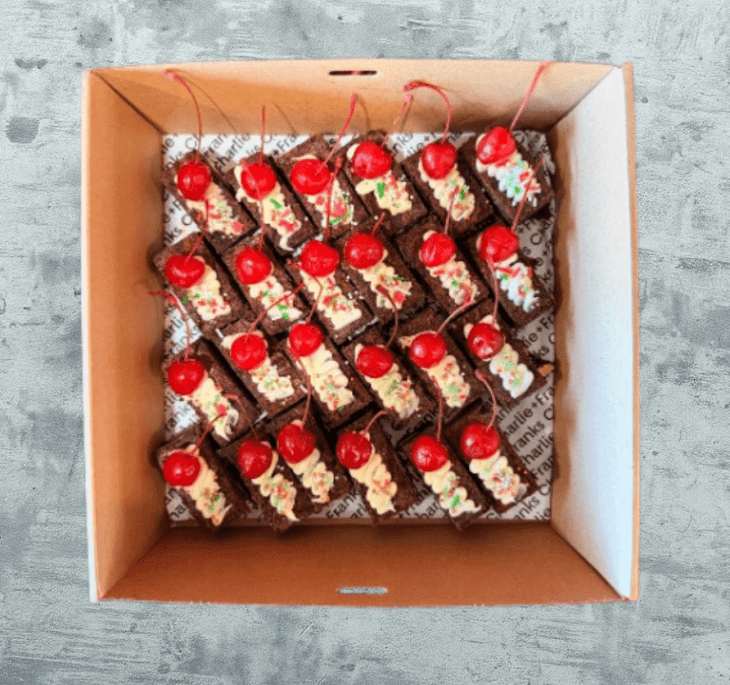 CHRISTMAS - Festive Cherry Brownie Bites (Box of 24)