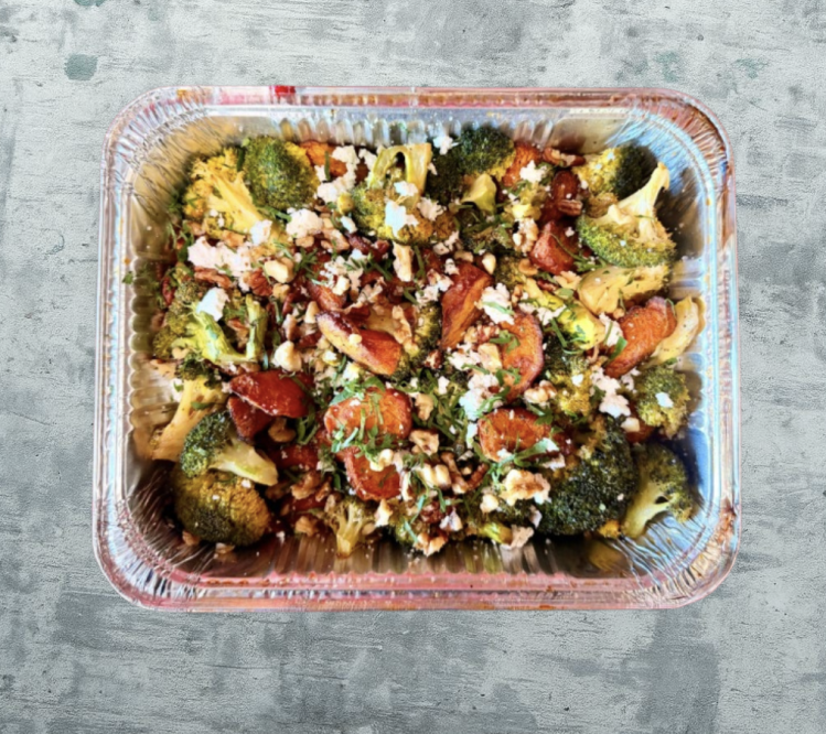 CHRISTMAS - Maple Glazed Carrots + Broccoli, Feta and Walnuts (Serves 6-8)