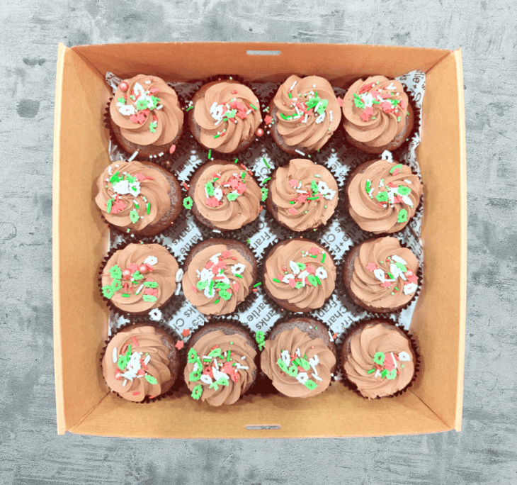 CHRISTMAS - Christmas Sprinkle Chocolate Cupcakes (Serves 16) 