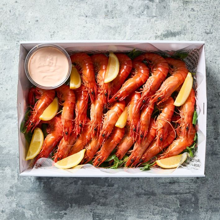 CHRISTMAS - Seafood - Large Cooked QLD Tiger Prawns - 1kg 
