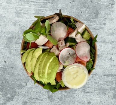 Salad - Garden Avocado + Chicken (Certified Halal Meat)