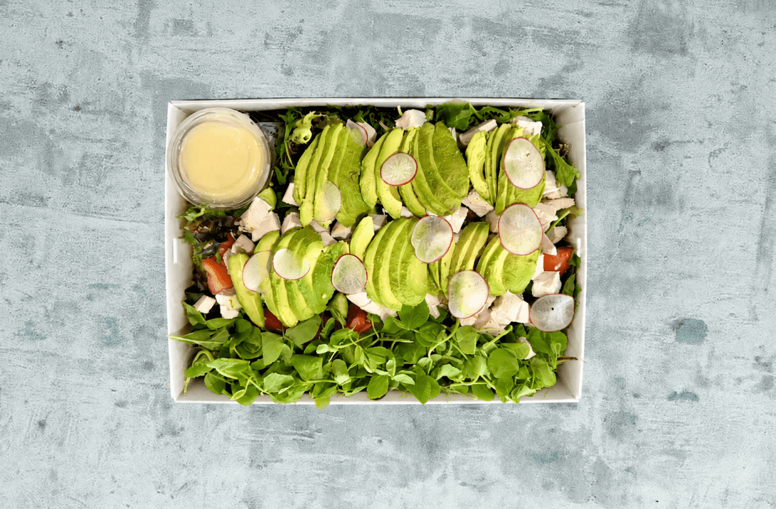 Salad - Garden Avocado + Chicken (Certified Halal Meat)