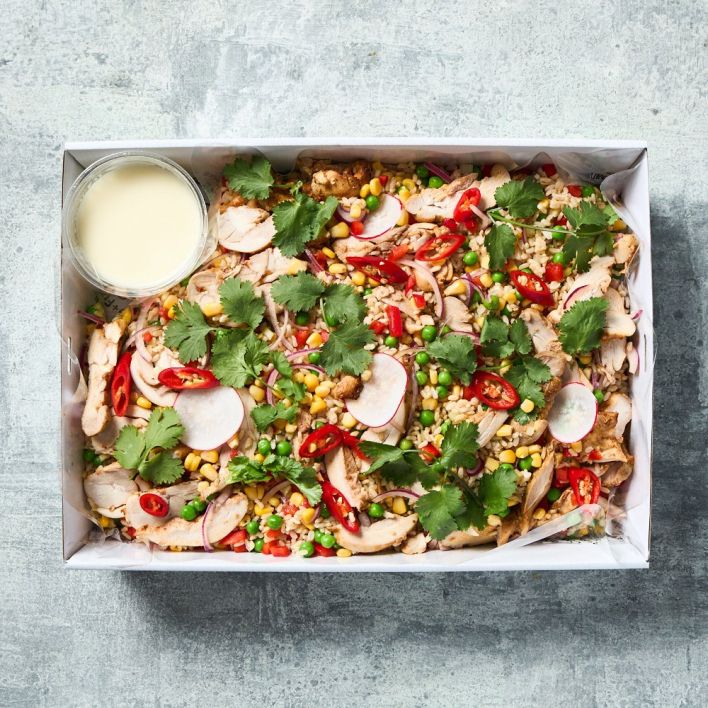 Salad - Mexican Chicken, Corn + Rice (Certified Halal Meat)