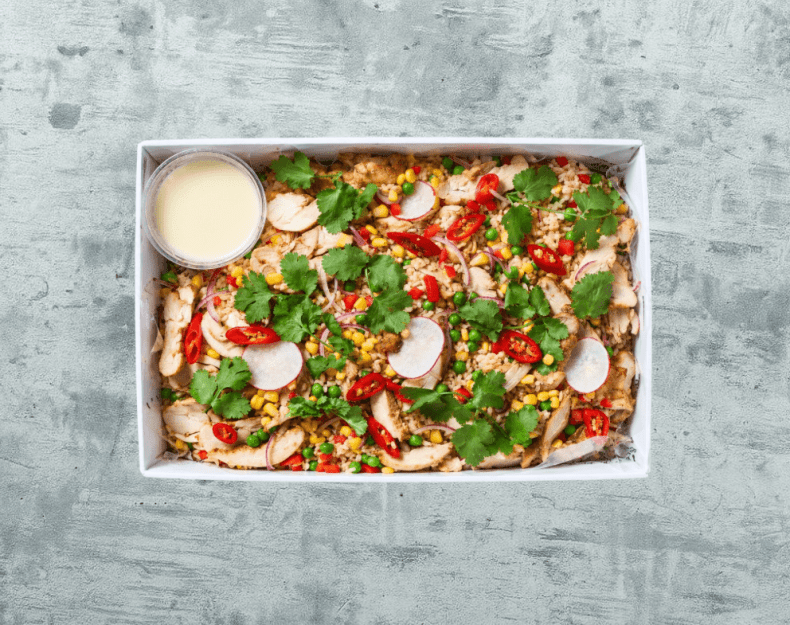 Salad - Mexican Chicken, Corn + Rice (Certified Halal Meat)