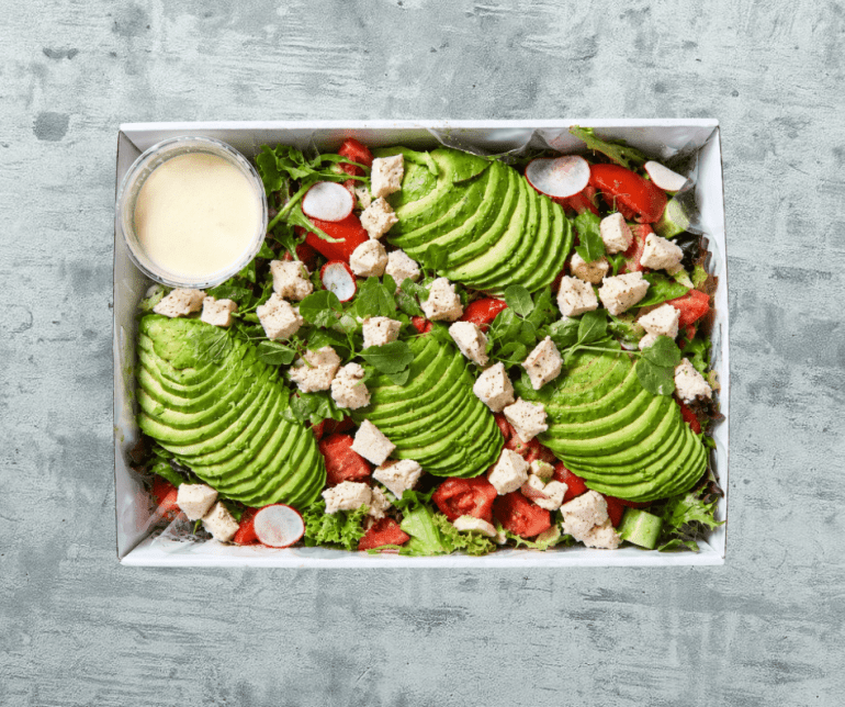Salad - Garden Avocado + Chicken (Certified Halal Meat)