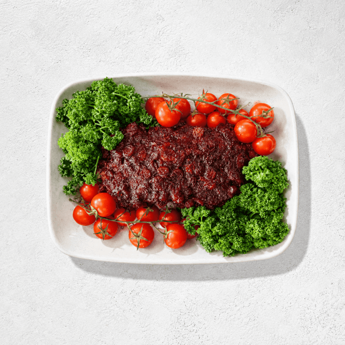 CHRISTMAS - Vegan Mushroom-Lentil Meat Loaf + Cranberry Glaze (Serves 4-6)