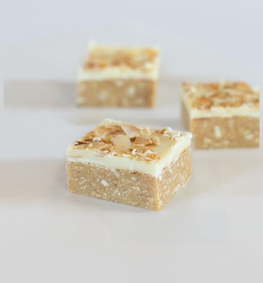 White Chocolate and Almond Slice