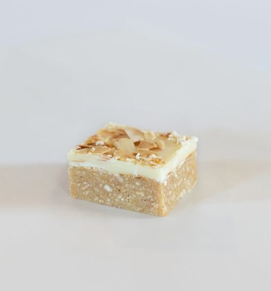 White Chocolate and Almond Slice