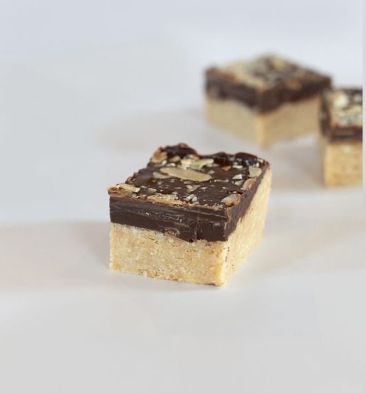Milk Chocolate and Almond Slice