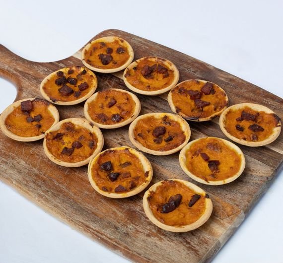 Dozen Pumpkin and Chorizo Tarts