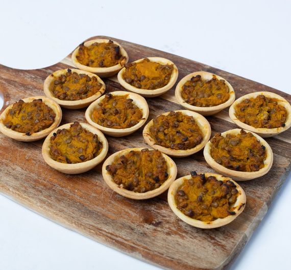 Dozen Pumpkin and Lentil Tarts