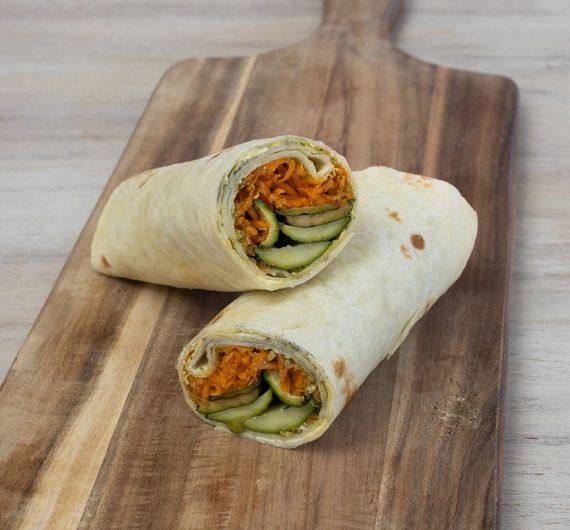 Grilled Zucchini Pesto and Carrot Classic Wrap