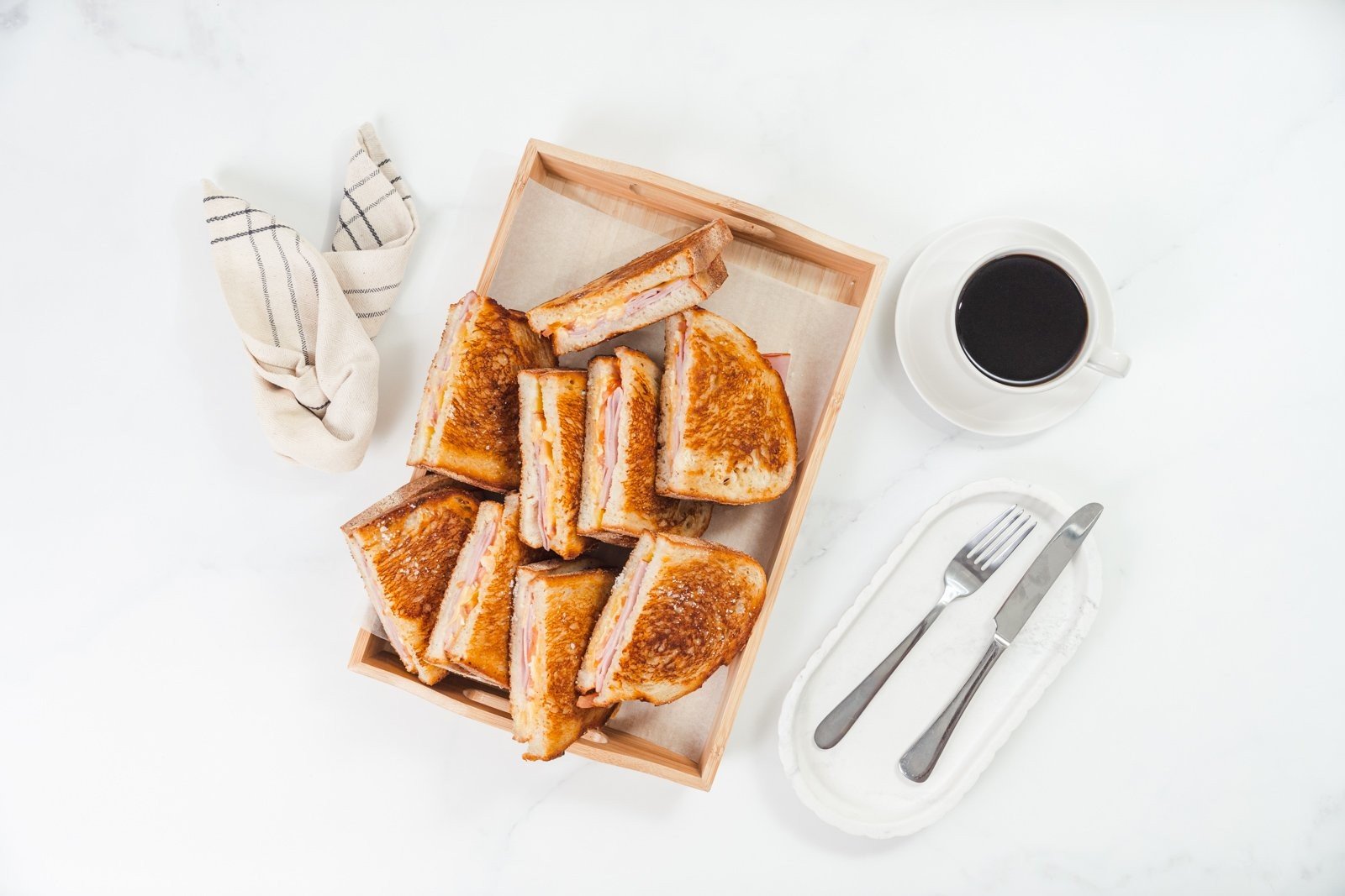Cheese, Ham and Tomato Sourdough Toasties